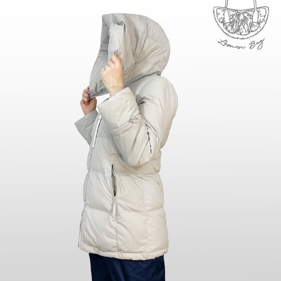 Cole Haan / Down Winter Puffer Coat / Color Grey Tan / Size XS - Picture 7 of 7